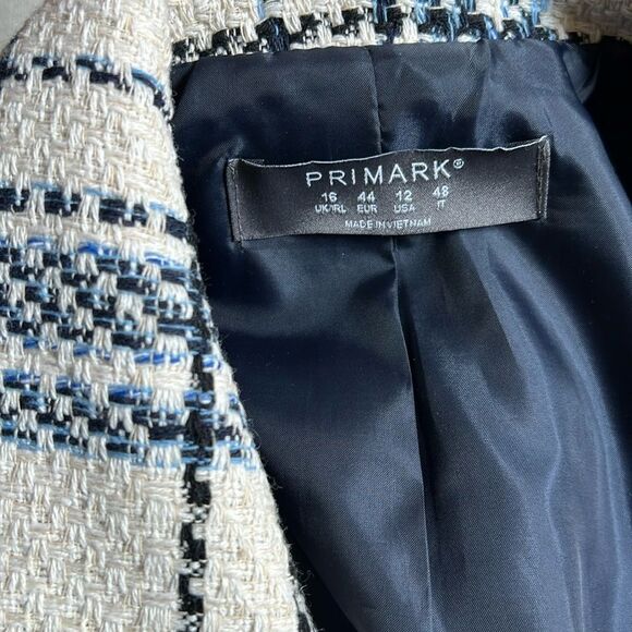 Primark Double Breasted Blazer in Navy and White size 12 - Picture 15 of 16
